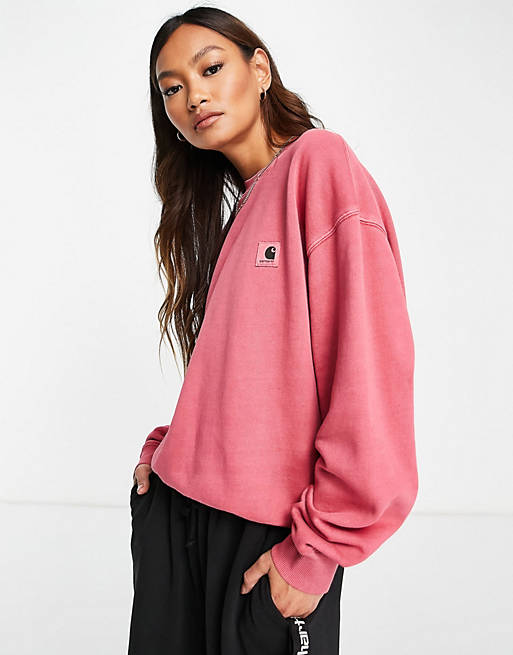Women Carhartt WIP relaxed sweatshirt with chest logo co-ord 