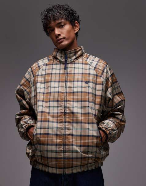Carhartt WIP reversible planer jacket in cream check print - view 1