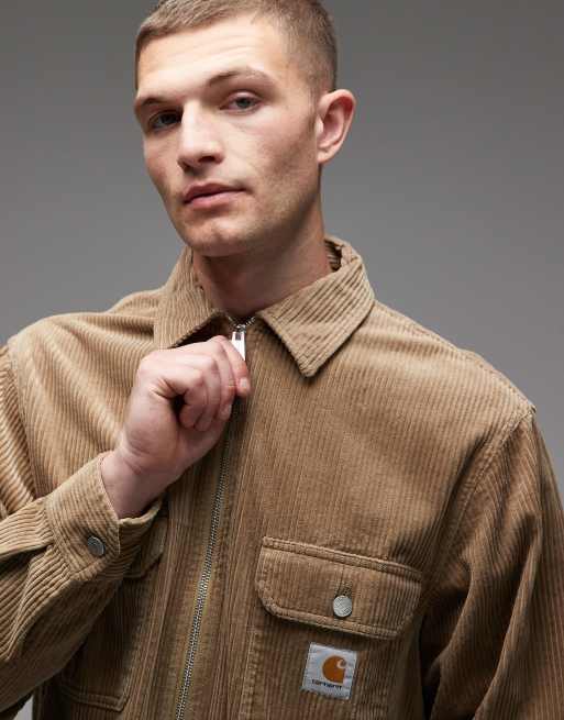 Carhartt WIP reynold cord overshirt in beige, 5 of 5