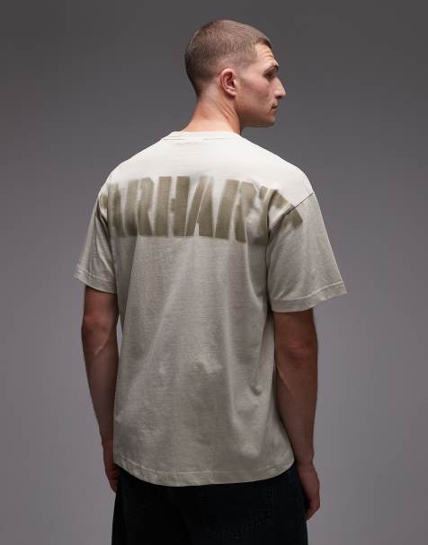 Carhartt WIP – Rggd – Beżowy T-shirt o luźnym kroju - view 1