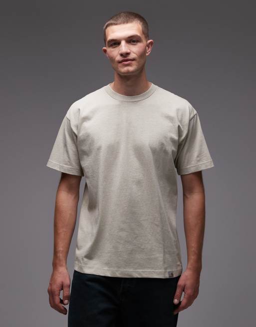 Carhartt WIP RGGD relaxed t-shirt with logo back print in beige, 3 of 5