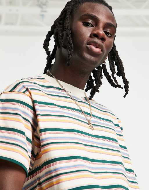 Carhartt WIP riggs stripe t-shirt in beige | ASOS