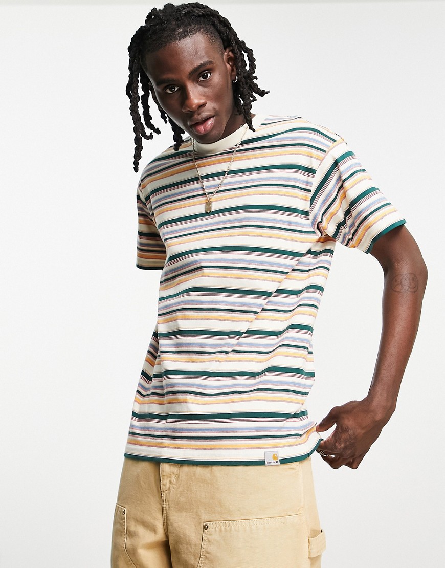 Carhartt WIP riggs stripe T-shirt in beige-Neutral