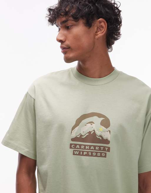Carhartt WIP rising helix loose fit t-shirt in light green, 5 of 5