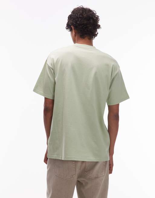 Carhartt WIP - Rising helix Script - Losvallend T-shirt in lichtgroen, 3 van 5