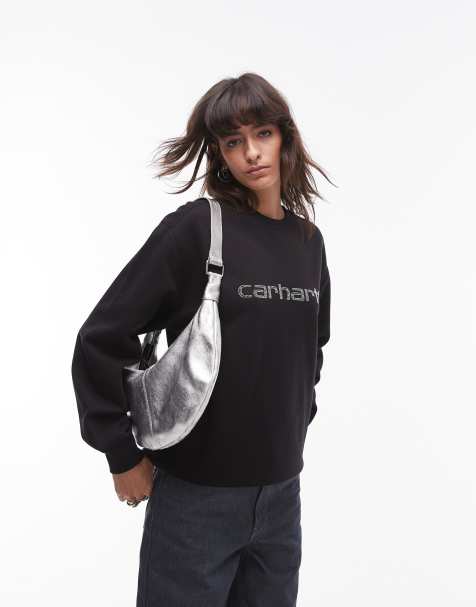 Carhartt WIP rivet print script sweatshirt in black - view 1