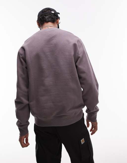 Carhartt WIP rivet script sweatshirt in brown | ASOS
