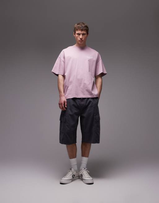 Carhartt WIP – Rosa t-shirt med skriftlogga, 3 av 4