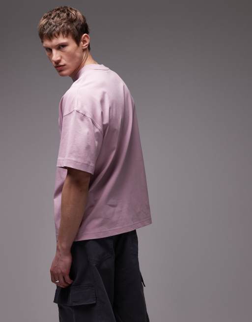 Carhartt WIP – Rosa t-shirt med skriftlogga, 4 av 4