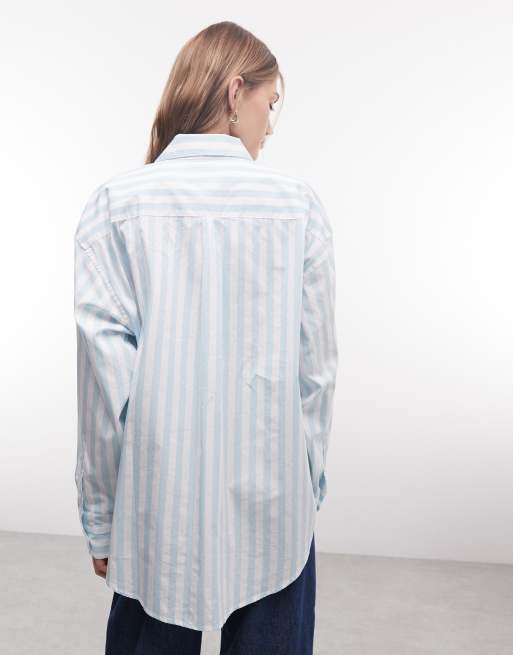 Carhartt WIP - Royce - Camicia blu e bianca a righe , 4 di 4