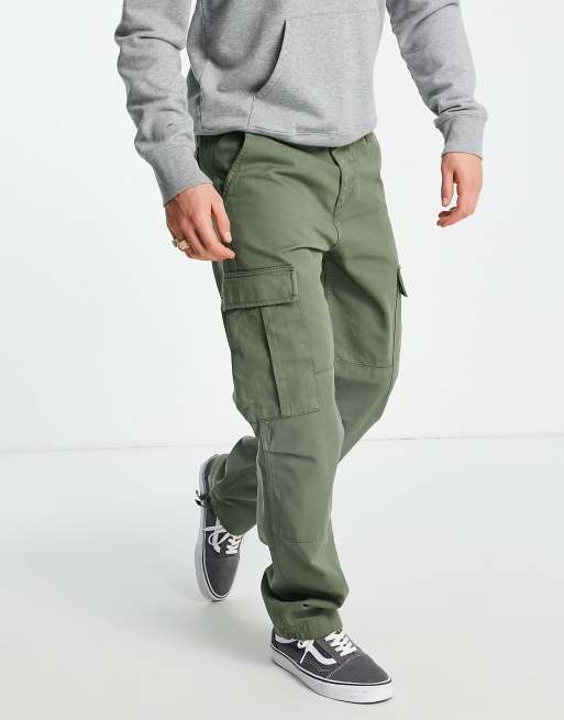 Carhartt WIP - Ruimvallend cargobroek met normale pasvorm in kaki