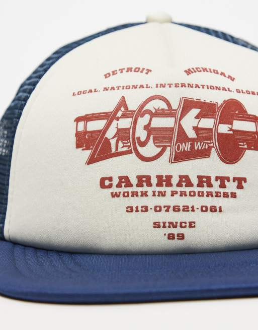 Carhartt WIP runaway trucker cap in blue | ASOS