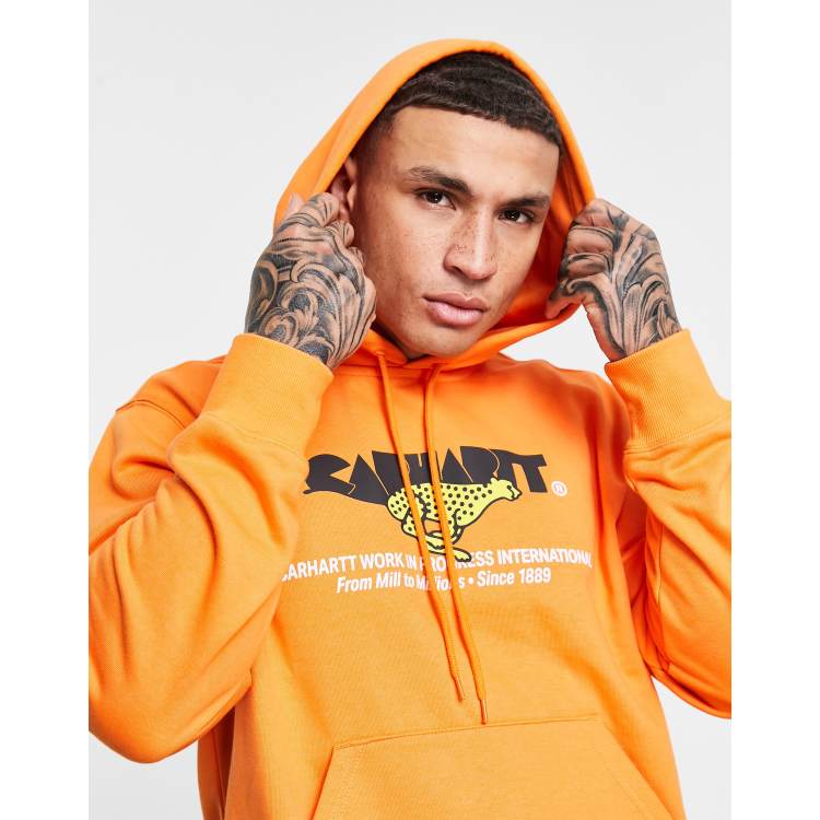 Carhartt WIP runner hoodie in orange | ASOS