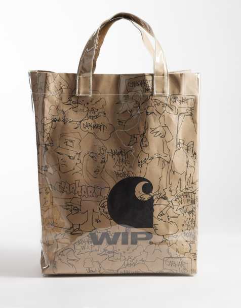 Carhartt WIP sac imprimé graffiti marron multicolore - view 1