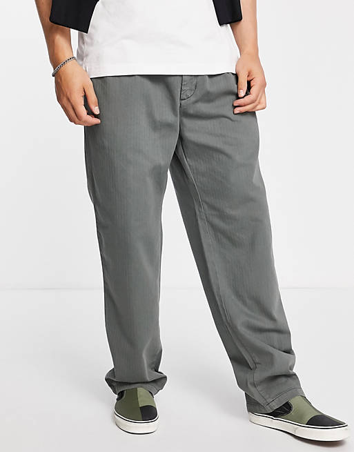 Carhartt WIP salford relaxed straight fit trousers in green