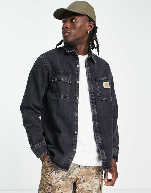 Carhartt WIP – Salinac – Czarna jeansowa koszula wierzchnia, 2 z 4
