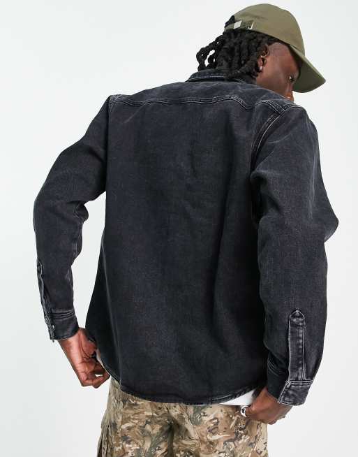 Carhartt WIP – Salinac – Czarna jeansowa koszula wierzchnia, 3 z 4