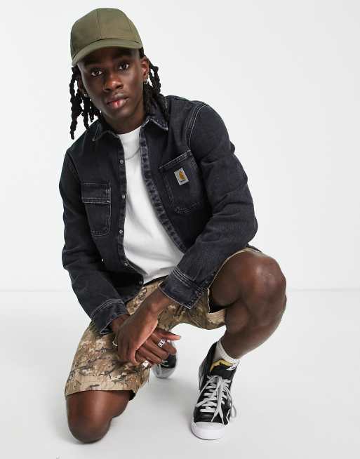 Carhartt WIP – Salinac – Czarna jeansowa koszula wierzchnia, 4 z 4