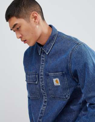 carhartt denim shirt