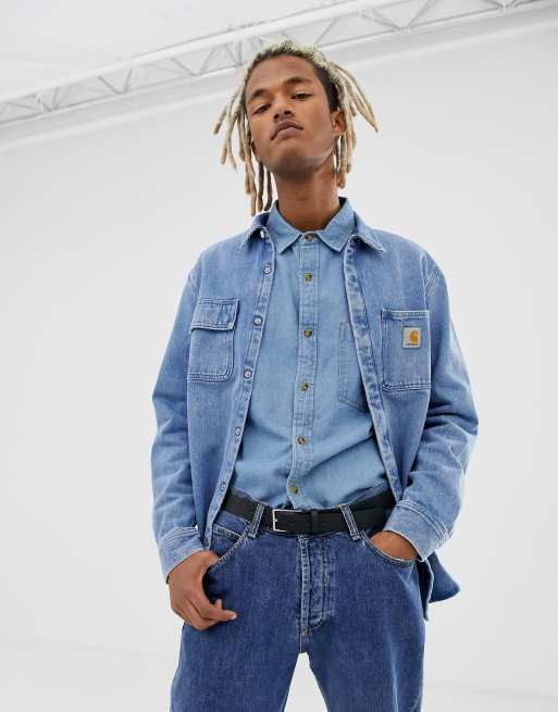 Carhartt denim shirt clearance jacket