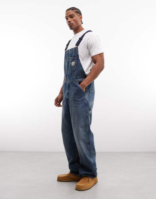 Carhartt WIP - Salopette en jean - Bleu moyen délavé, 3 de 5