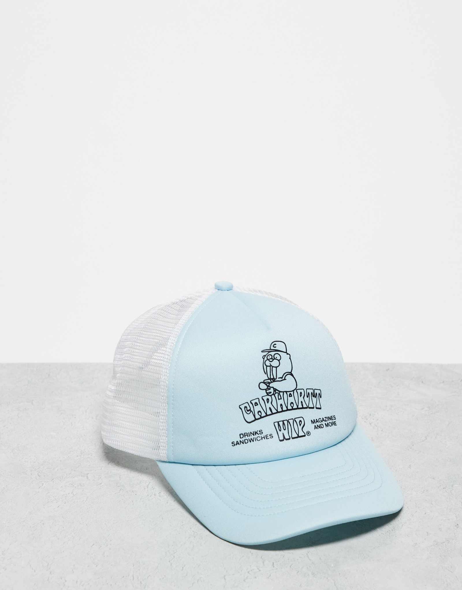 Кепка дальнобойщика Carhartt WIP sandwich синего цвета