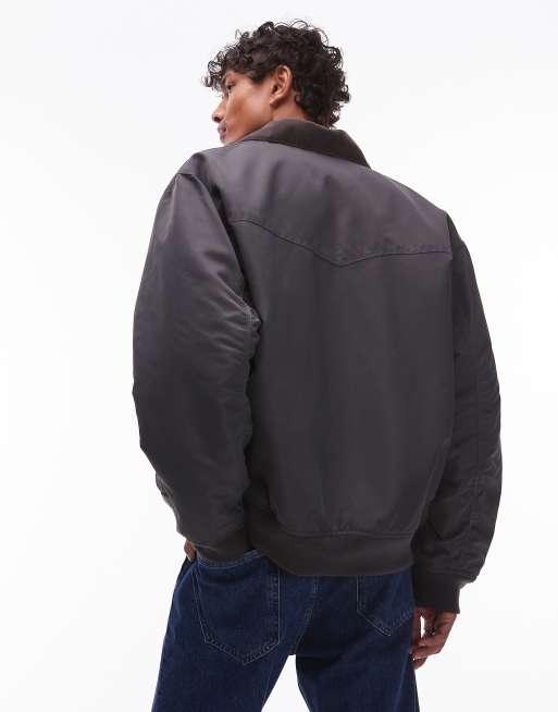 Carhartt WIP – Santa Fe Alumni – Grå, quiltad jacka med dragkedja, 4 av 4