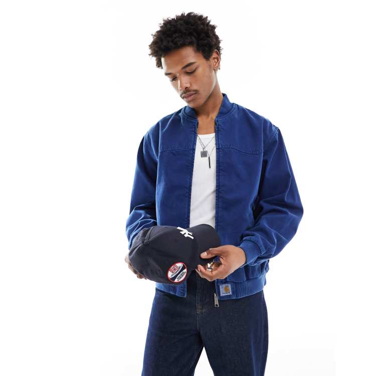 Carhartt WIP santa fe bomber jacket in blue | ASOS