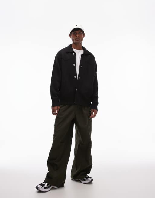 Carhartt WIP santa fe cardigan in black | ASOS