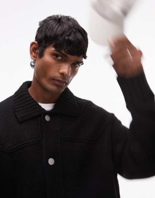 Carhartt WIP santa fe cardigan in black | ASOS