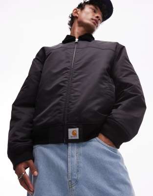 Carhartt Sante Fe Alumni Quilted Zip Up Jacket In Blue