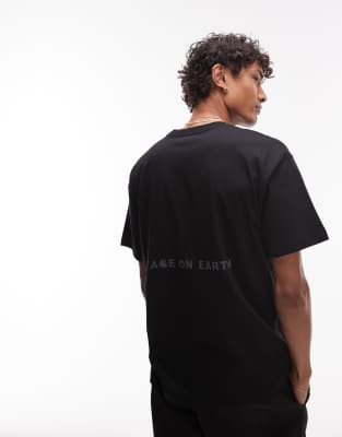 Carhartt Saviour Print Loose Fit Motif T-shirt In Black