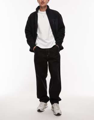 Carhartt WIP - Schlichte Jeans in schwarzer Waschung und gerader Passform im Relaxed Fit