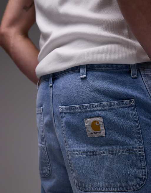 Carhartt WIP – Schlichte Jeans-Jorts in verwaschenem Mittelblau, 4 von 5
