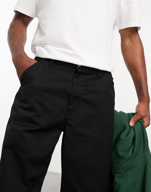 Carhartt WIP – Schlichte, legere Hose mit geradem Schnitt in Schwarz, 3 von 4