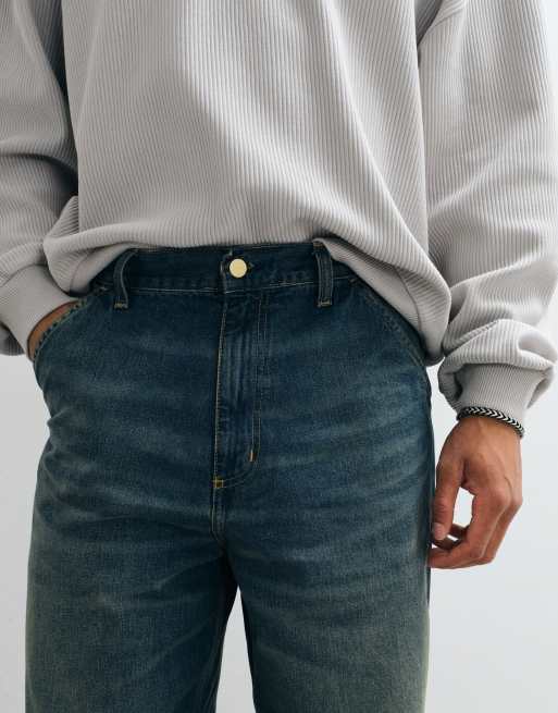 Carhartt WIP – Schlichte Straight Jeans in dunkler Waschung im Relaxed Fit, 3 von 5