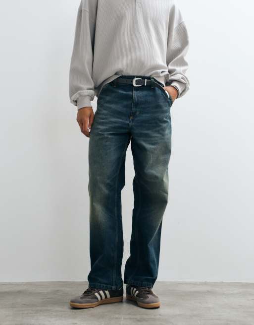 Carhartt WIP – Schlichte Straight Jeans in dunkler Waschung im Relaxed Fit, 4 von 5
