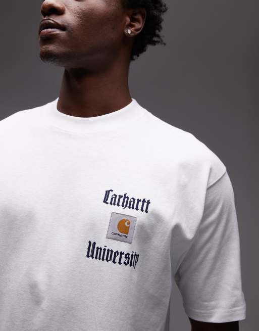 Carhartt WIP - Schooling Heart - Hvid afslappet T-shirt, 5 af 5