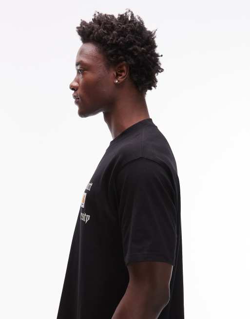 Carhartt WIP schooling heart relaxed t-shirt in black, 4 of 5