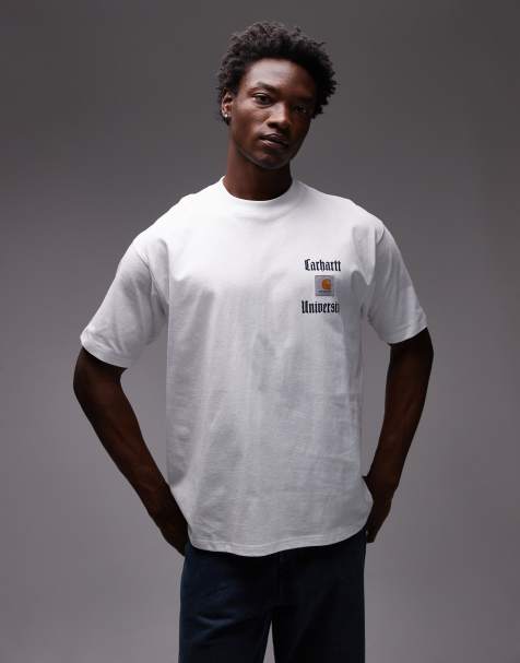 Carhartt WIP – Schooling Heart – Vit t-shirt med ledig passform - view 1