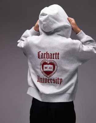 Carhartt WIP - Schooling - Kapuzenjacke in meliertem Grau