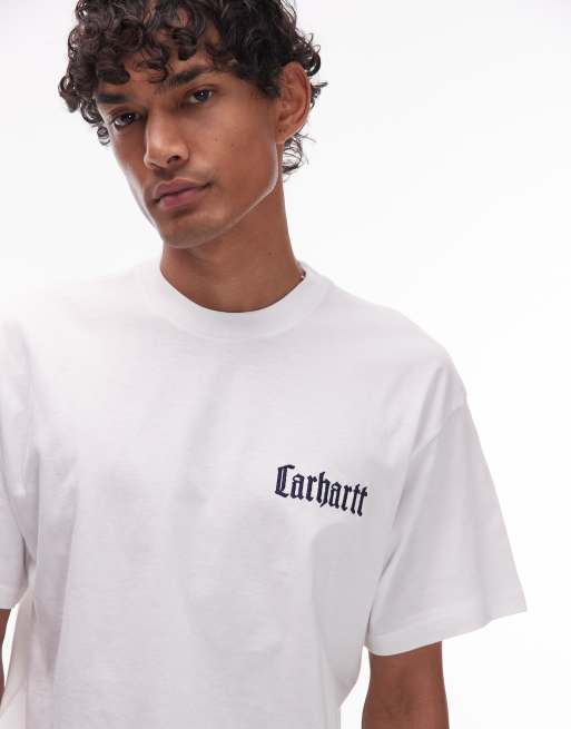 Carhartt WIP schooling relaxed t-shirt with back print in white, 5 of 5