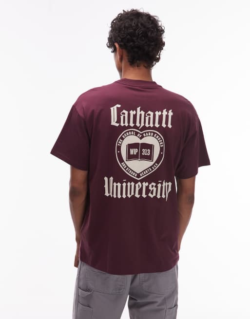Carhartt WIP - Schooling - T-shirt ample - Bordeaux