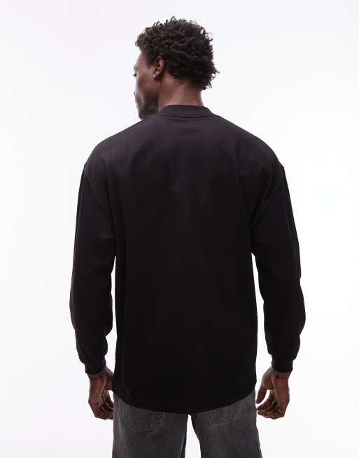 Carhartt WIP - Schooling - T-shirt vestibilità comoda a maniche lunghe nera, 3 di 5