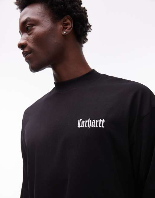 Carhartt WIP - Schooling - T-shirt vestibilità comoda a maniche lunghe nera, 5 di 5