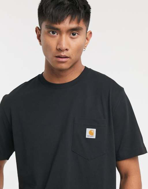 Carhartt Wip Schwarzes T Shirt Mit Tasche Asos