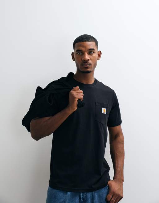 Carhartt WIP – Schwarzes T-Shirt mit Tasche, 5 von 5