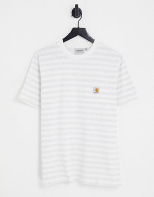 Carhartt WIP scotty stripe pocket t-shirt in grey