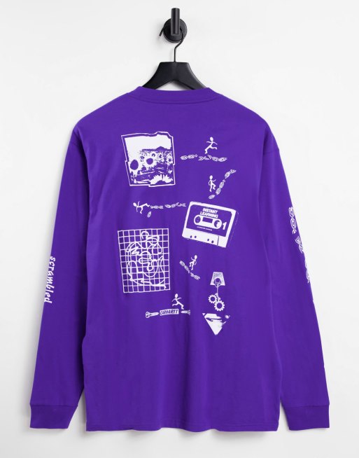 Carhartt WIP scramble print long sleeve top in purple | ASOS