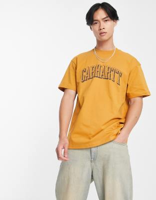 Carhartt WIP scrawl t-shirt in yellow - ASOS Price Checker